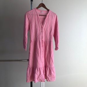 Old Navy MIDI tiered pinstripe dress 3/5”4 sleeve